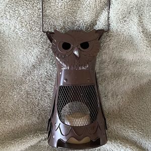 Owl lantern with candle